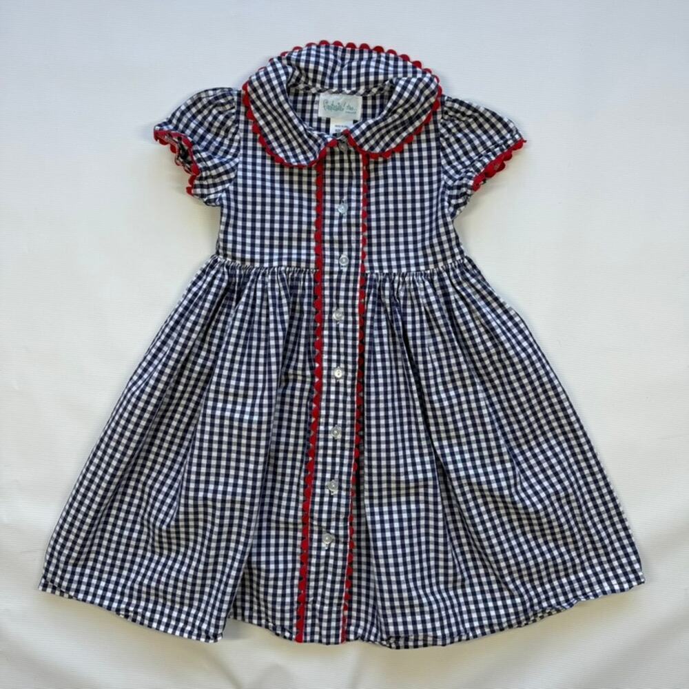 Funtasia Too Vintage Western Gingham Dress 4T - Picture 3 of 8